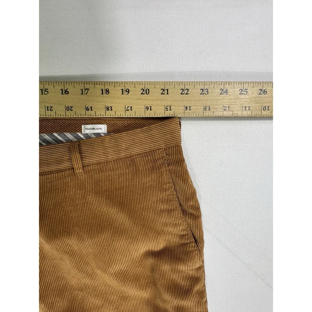 Patrick James Corduroy Pants Mens 40 (Measures 43x28) Brown Stretch